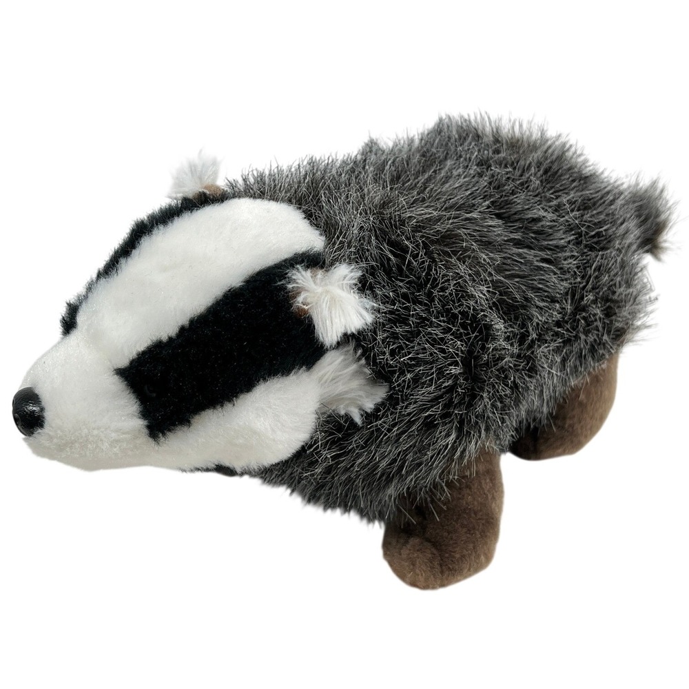 Fiesta 10 Inch Badger Plush Stuffed Animal Realistic Wildlife A37258 Gray White